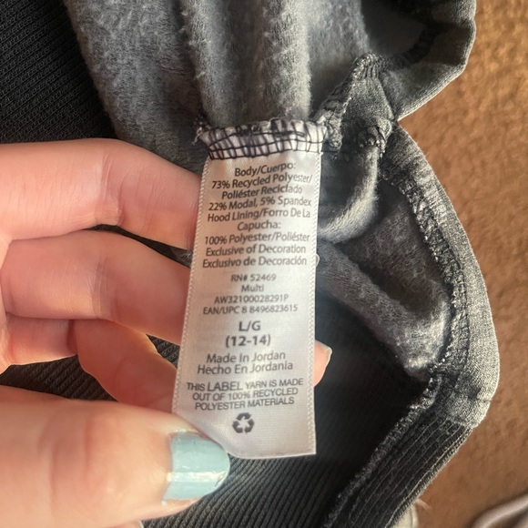 Athletic Works gray/black camo long sleeved hoodie L - Picture 6 of 11